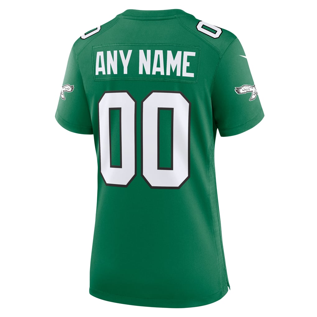 Women's Philadelphia Eagles Nike Kelly Green Alternate Custom Game Jersey - Image 4