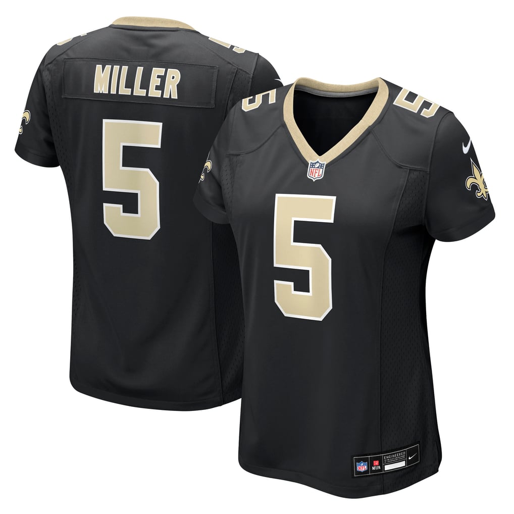 Women's New Orleans Saints Kendre Miller Nike  Black Team Game Jersey - Image 1