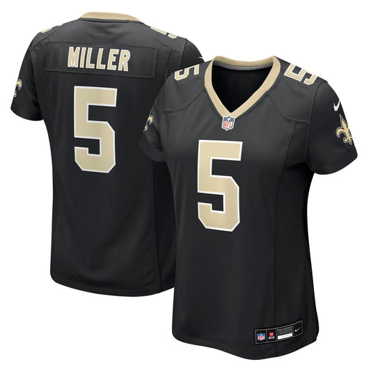 Women's New Orleans Saints Kendre Miller Nike  Black Team Game Jersey - Image 1
