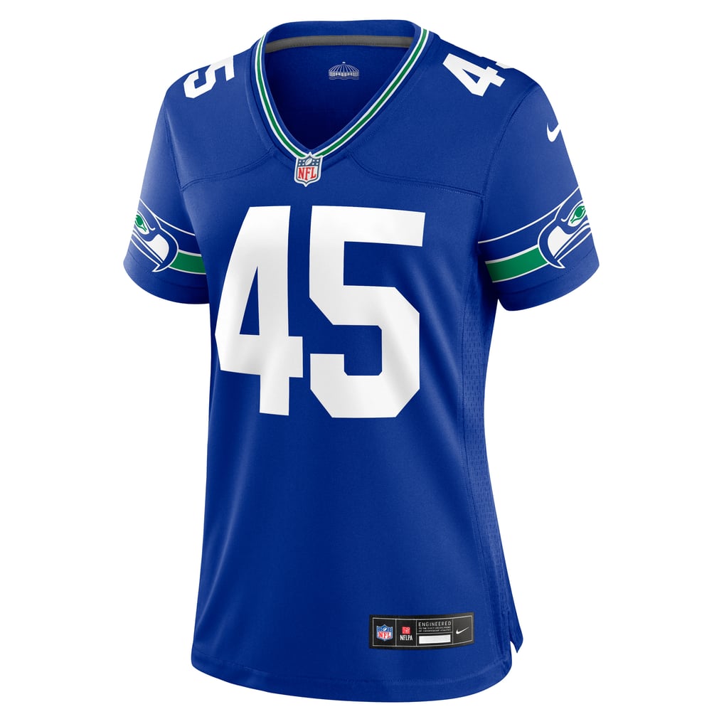 Women's Seattle Seahawks Kenny Easley Nike Royal Throwback Retired Player Game Jersey - Image 3