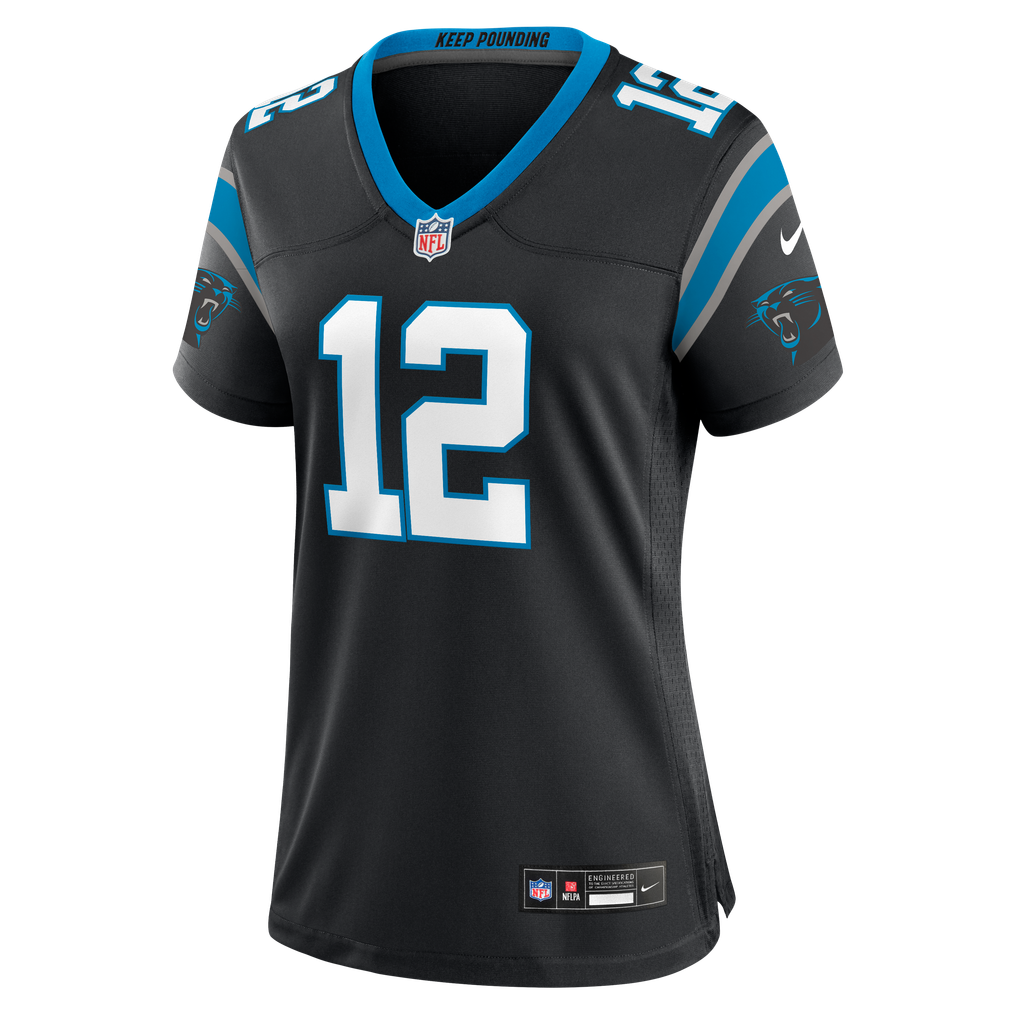 Women's Carolina Panthers Kenny Pickett Nike Black Team Game Jersey - Image 7