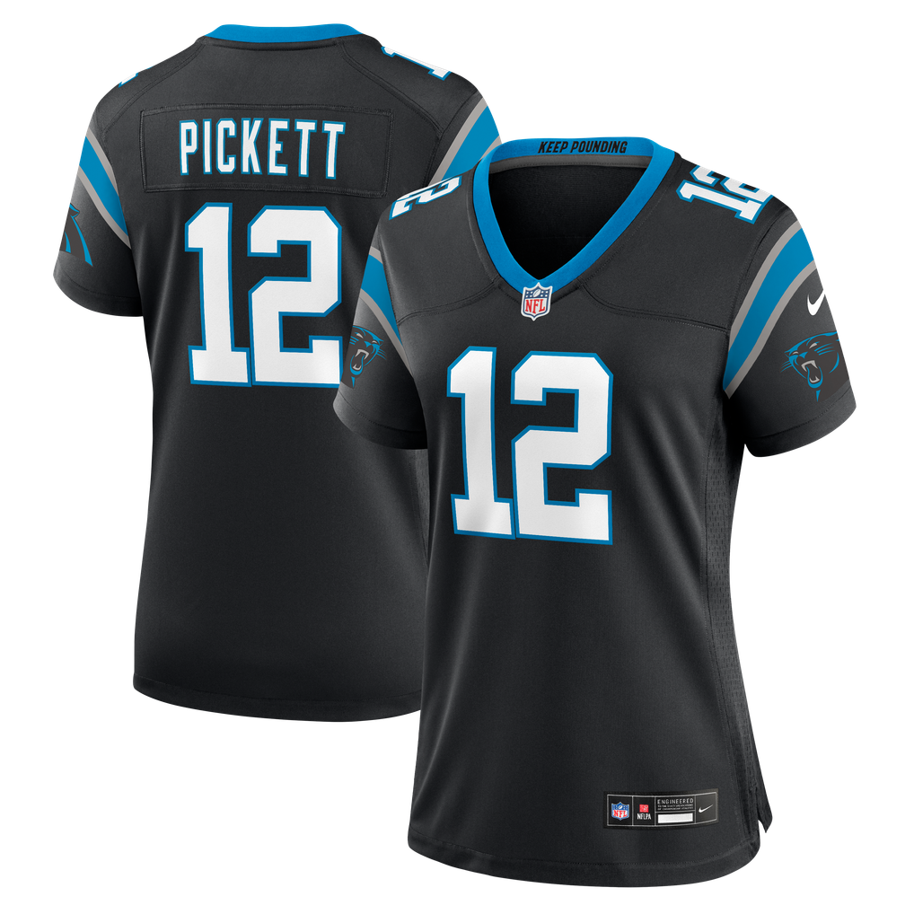 Women's Carolina Panthers Kenny Pickett Nike Black Team Game Jersey - Image 1