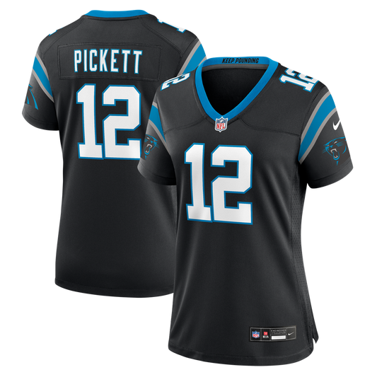 Women's Carolina Panthers Kenny Pickett Nike Black Team Game Jersey - Image 1