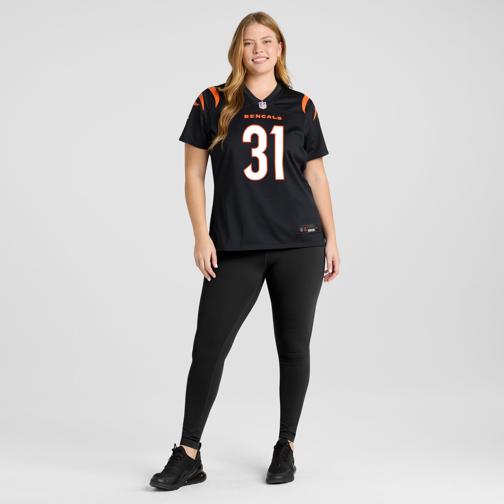 Women's Cincinnati Bengals Kentrel Bullock Nike Black Team Game Jersey - Image 5