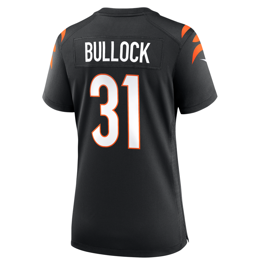 Women's Cincinnati Bengals Kentrel Bullock Nike Black Team Game Jersey - Image 8
