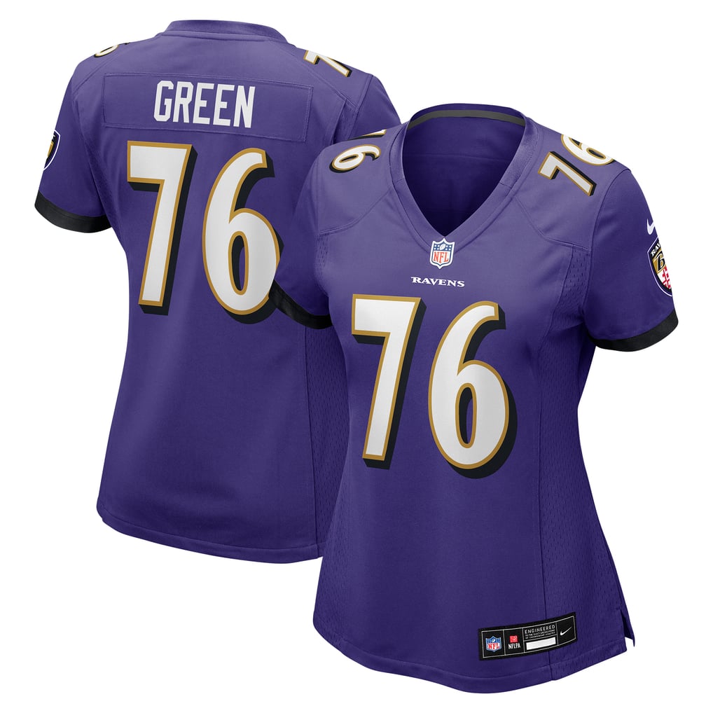 Women's Baltimore Ravens Kenyon Green Nike Purple Team Game Jersey