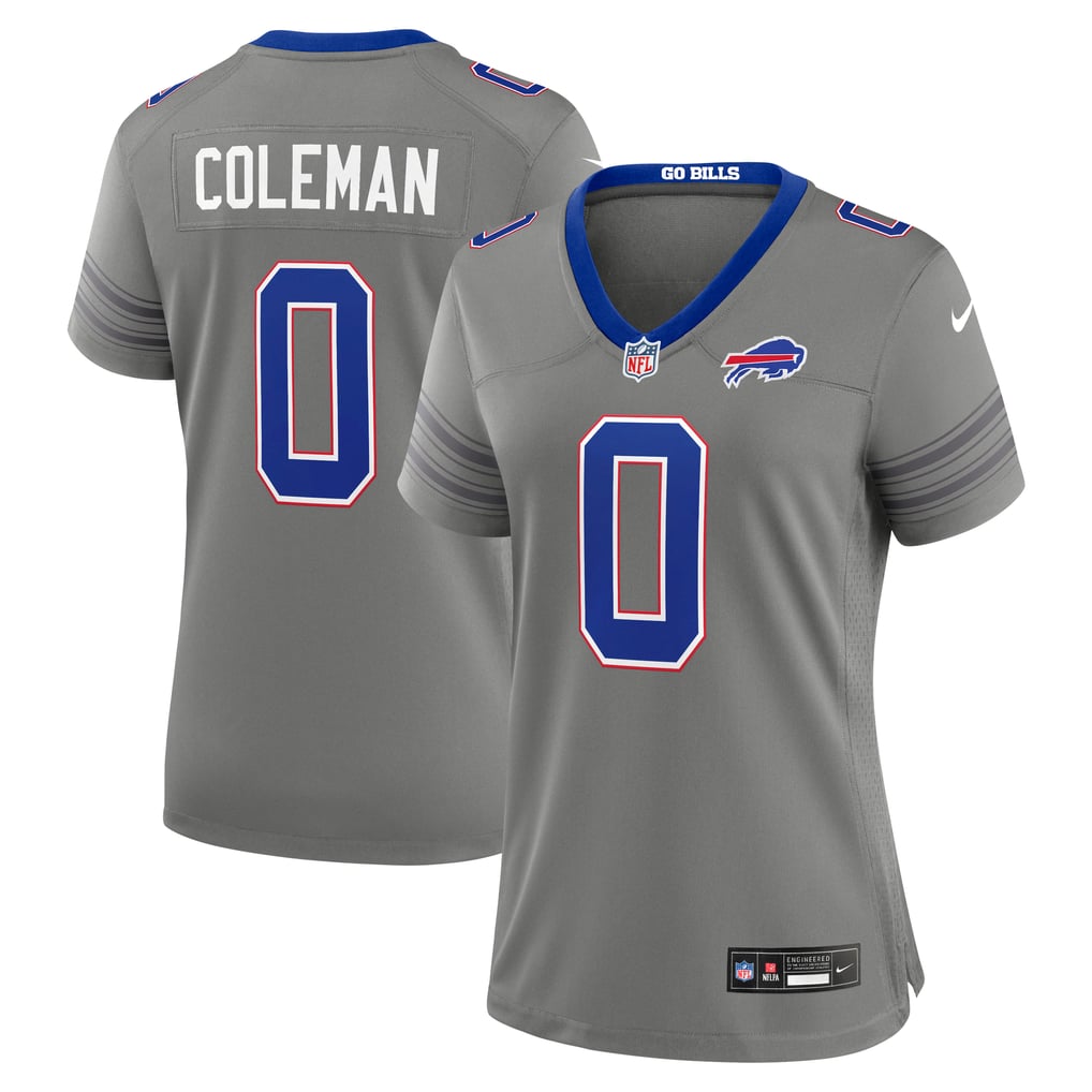 Women's Buffalo Bills Keon Coleman Nike Gray Nickel City Game Jersey - Image 2