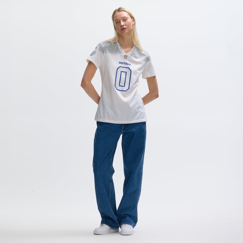 Women's Buffalo Bills Keon Coleman Nike White Rivalries Collection Game Jersey - Image 7