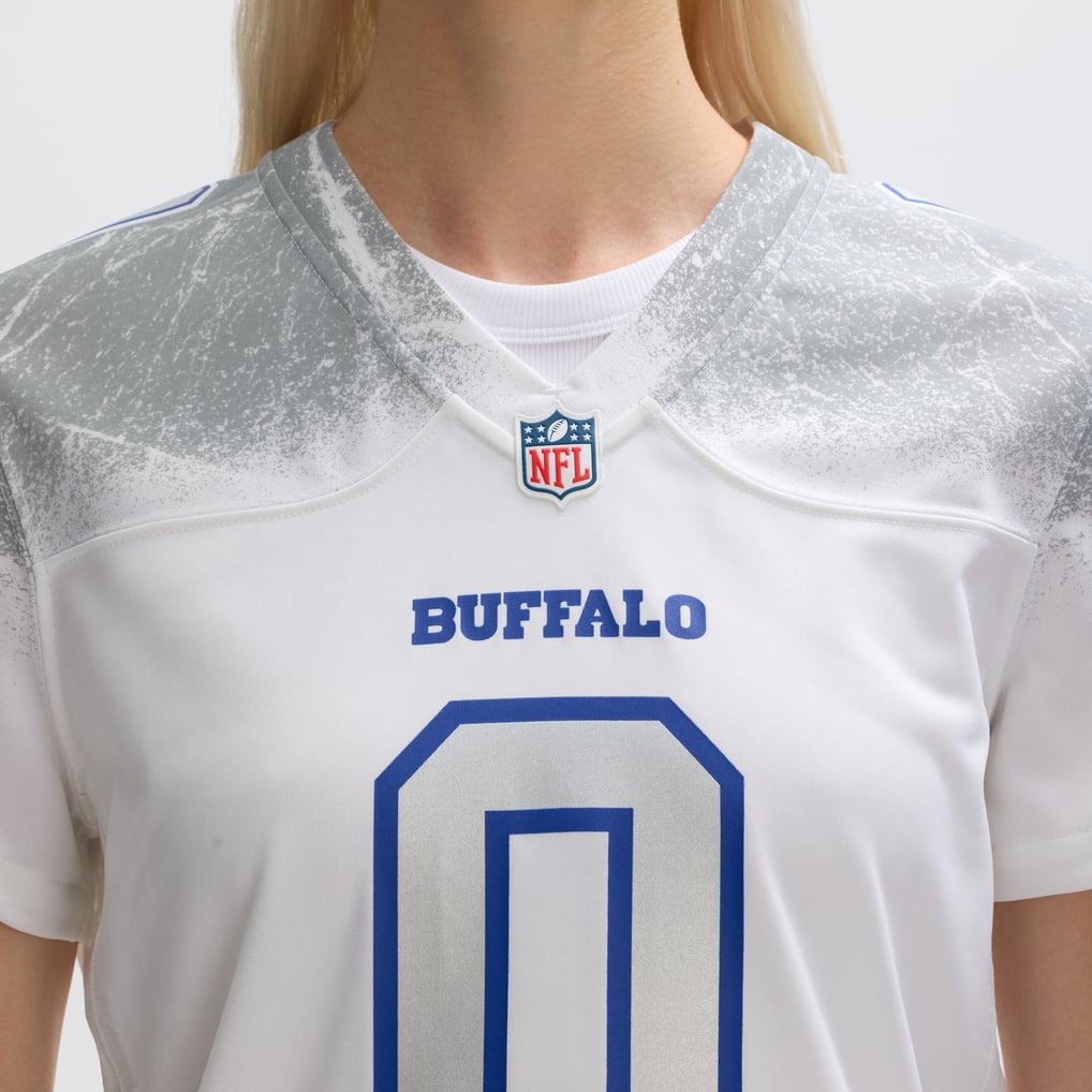 Women's Buffalo Bills Keon Coleman Nike White Rivalries Collection Game Jersey - Image 8