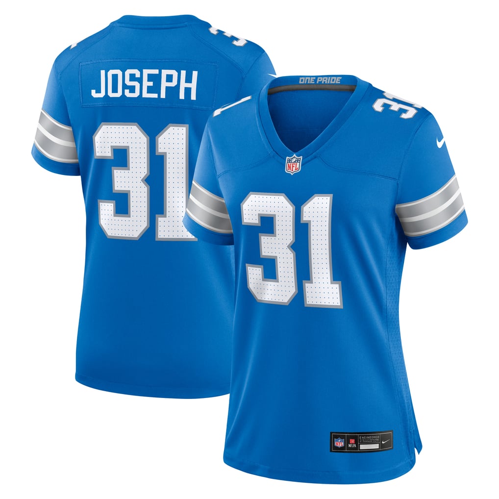 Women's Detroit Lions Kerby Joseph Nike  Blue Team Game Jersey - Image 2