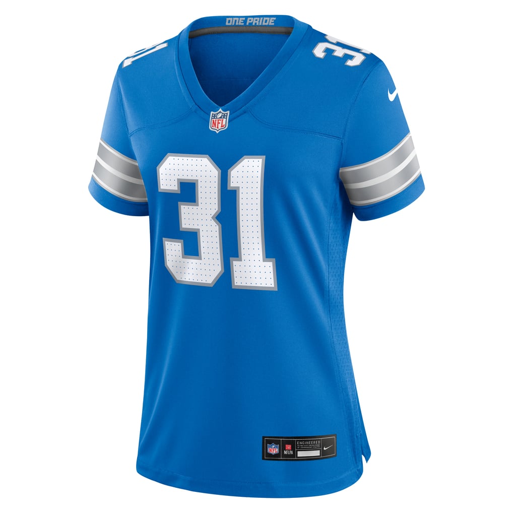 Women's Detroit Lions Kerby Joseph Nike  Blue Team Game Jersey - Image 3