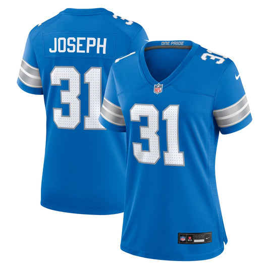 Women's Detroit Lions Kerby Joseph Nike  Blue Team Game Jersey - Image 1