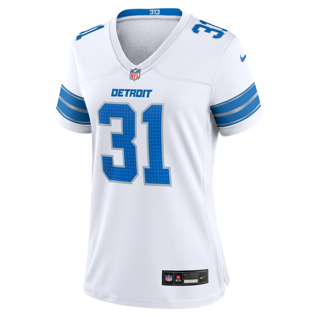 Women's Detroit Lions Kerby Joseph Nike  White Game Jersey - Image 3