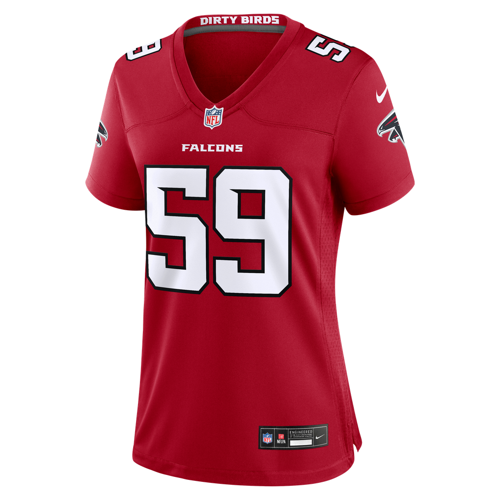 Women's Atlanta Falcons Keshawn Banks Nike Red Team Game Jersey