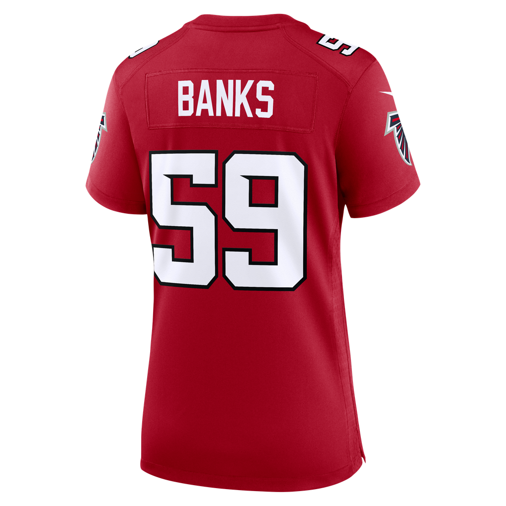 Women's Atlanta Falcons Keshawn Banks Nike Red Team Game Jersey
