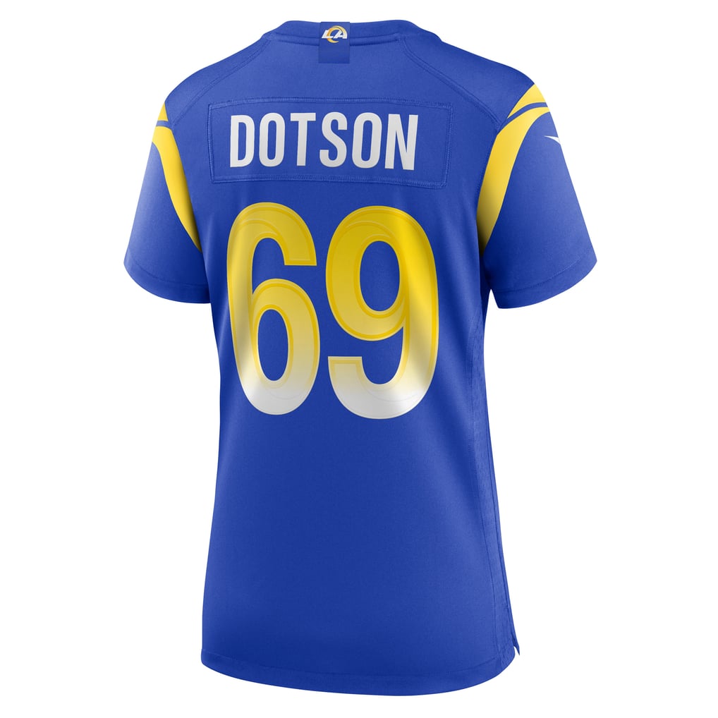 Women's Los Angeles Rams Kevin Dotson Nike  Royal  Game Jersey - Image 4