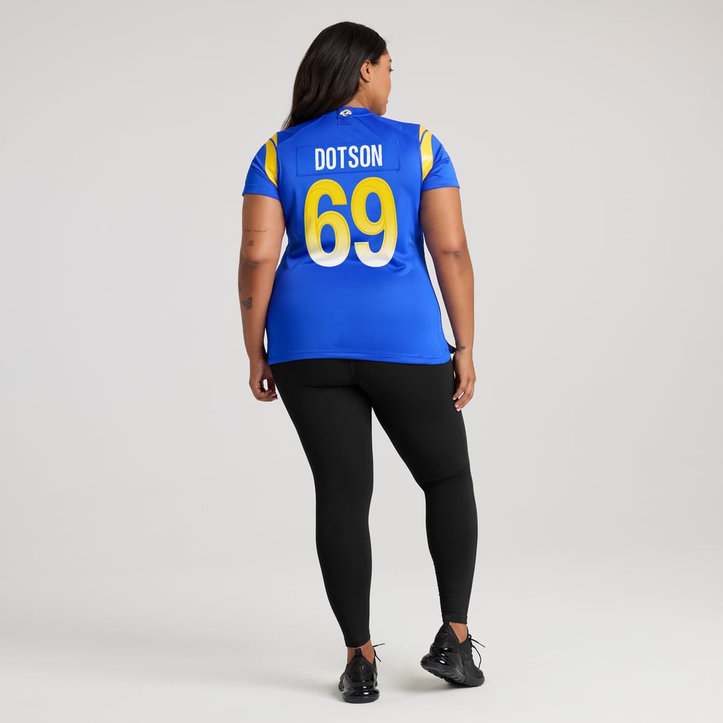 Women's Los Angeles Rams Kevin Dotson Nike  Royal  Game Jersey - Image 8