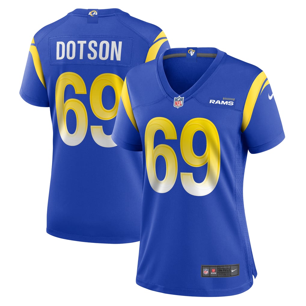 Women's Los Angeles Rams Kevin Dotson Nike  Royal  Game Jersey - Image 1