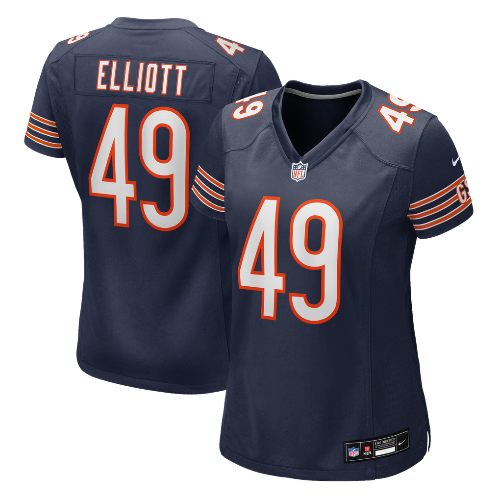 Women's Chicago Bears Keyshaun Elliott Nike Navy Team Game Jersey - Image 2