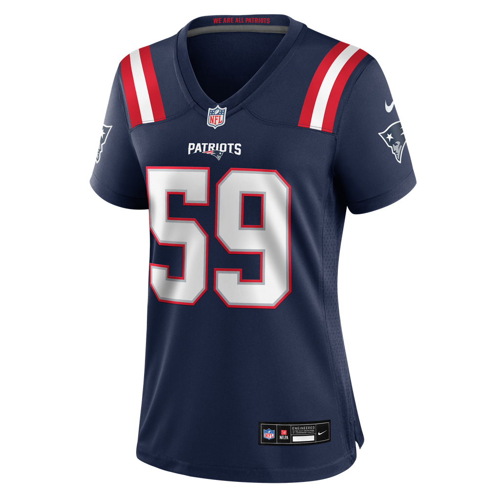 Women's New England Patriots Khalil Jacobs Nike Navy Team Game Jersey - Image 7