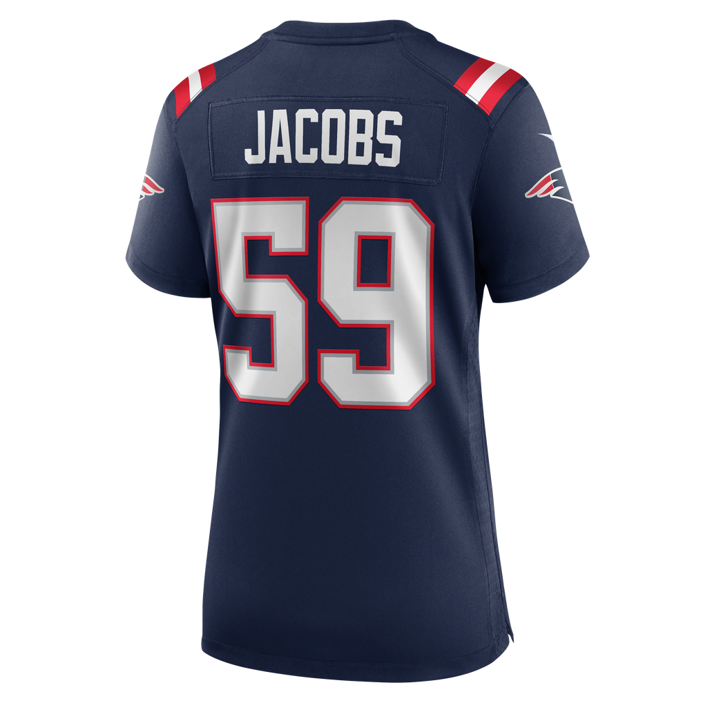 Women's New England Patriots Khalil Jacobs Nike Navy Team Game Jersey - Image 8