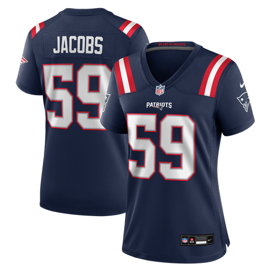 Women's New England Patriots Khalil Jacobs Nike Navy Team Game Jersey - Image 1