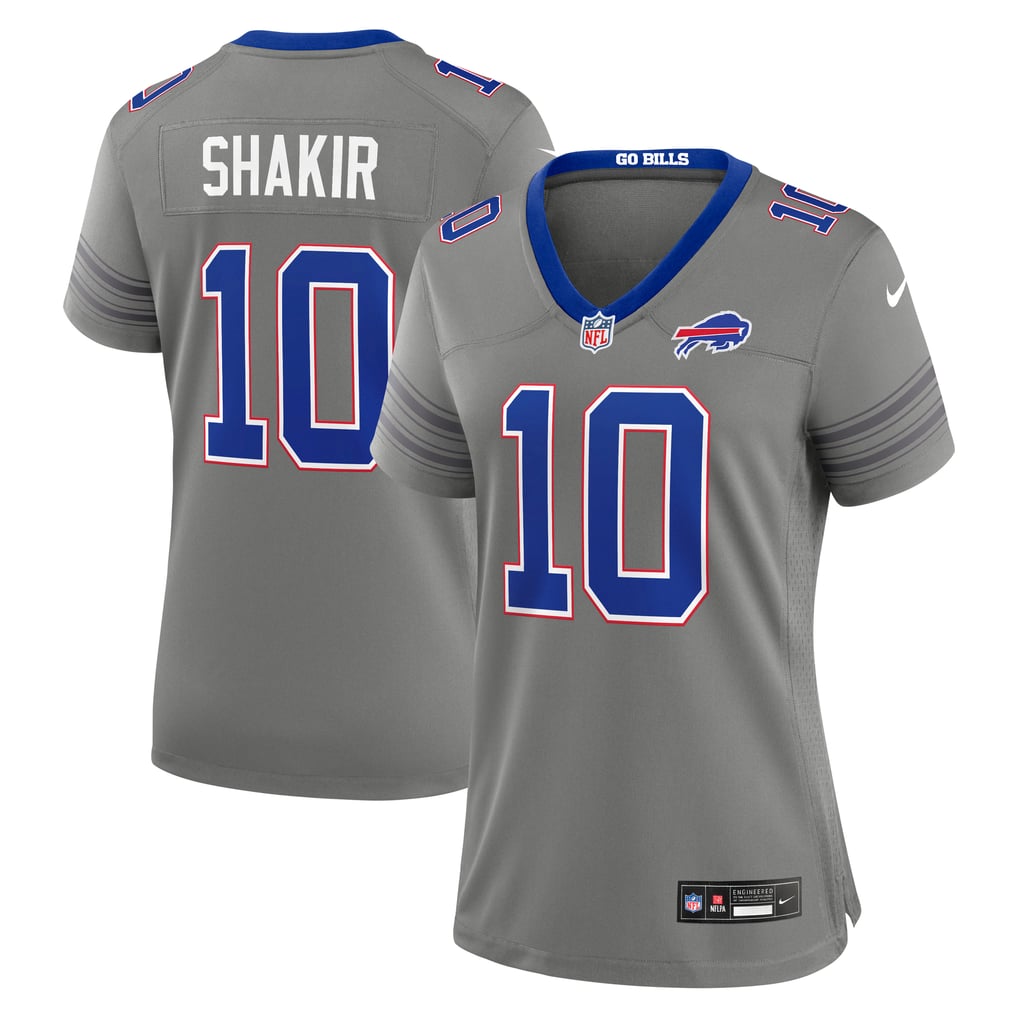Women's Buffalo Bills Khalil Shakir Nike Gray Nickel City Game Jersey - Image 2