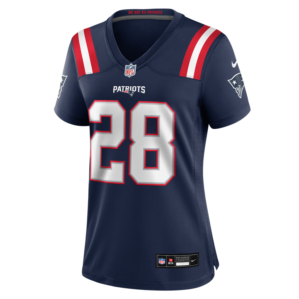 Women's New England Patriots Kindle Vildor Nike Navy Team Game Jersey - Image 7