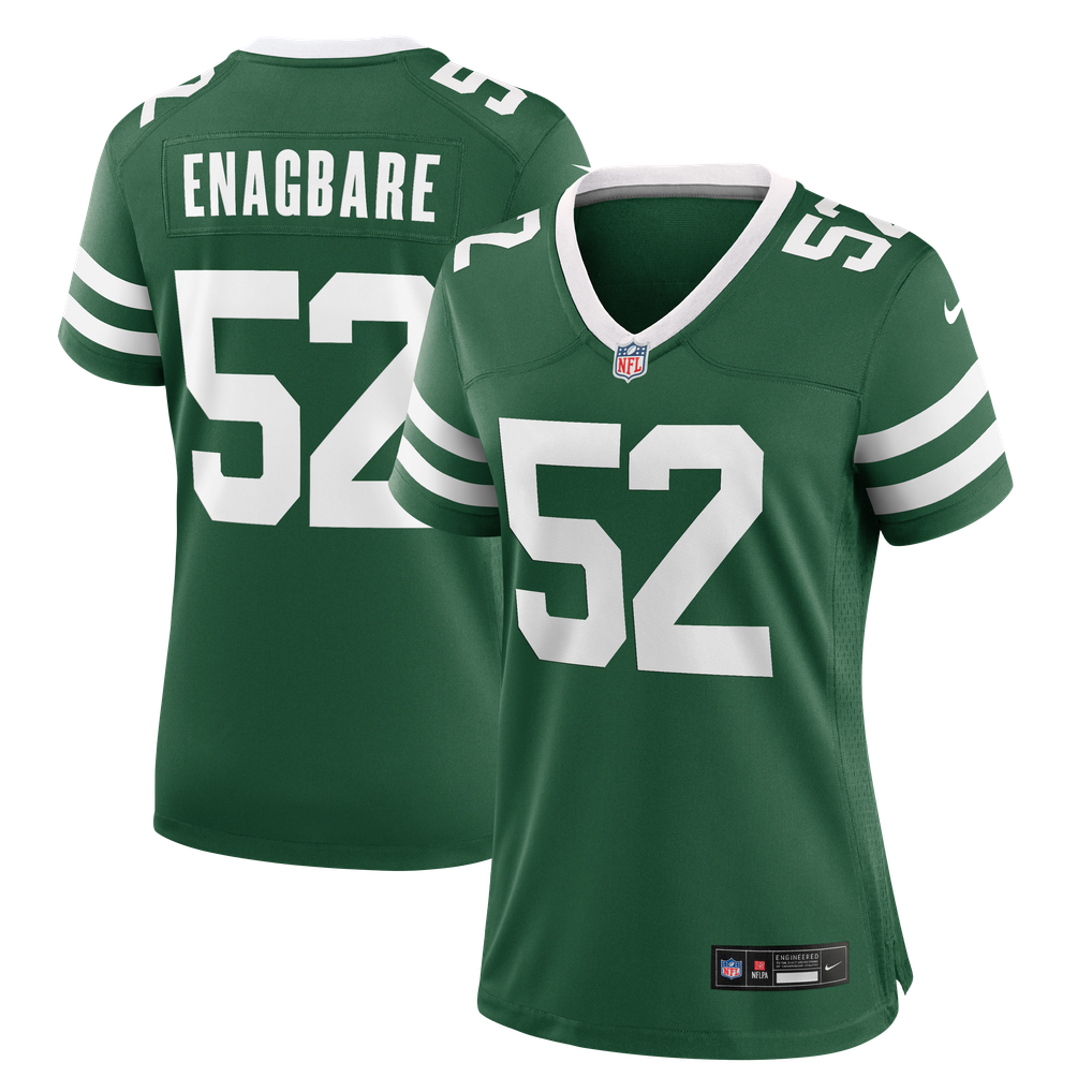 Women's New York Jets Kingsley Enagbare Nike Legacy Green Team Game Jersey - Image 1