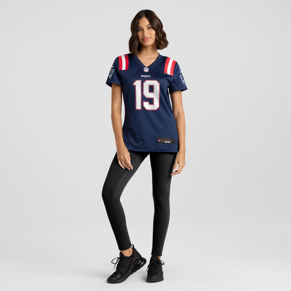 Women's New England Patriots Kobee Minor Nike Navy Team Game Jersey - Image 3
