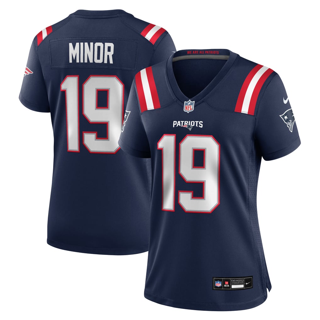Women's New England Patriots Kobee Minor Nike Navy Team Game Jersey - Image 1