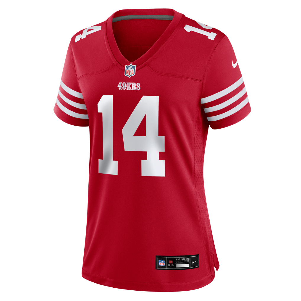 Women's San Francisco 49ers Kurtis Rourke Nike Scarlet Team Game Jersey - Image 7
