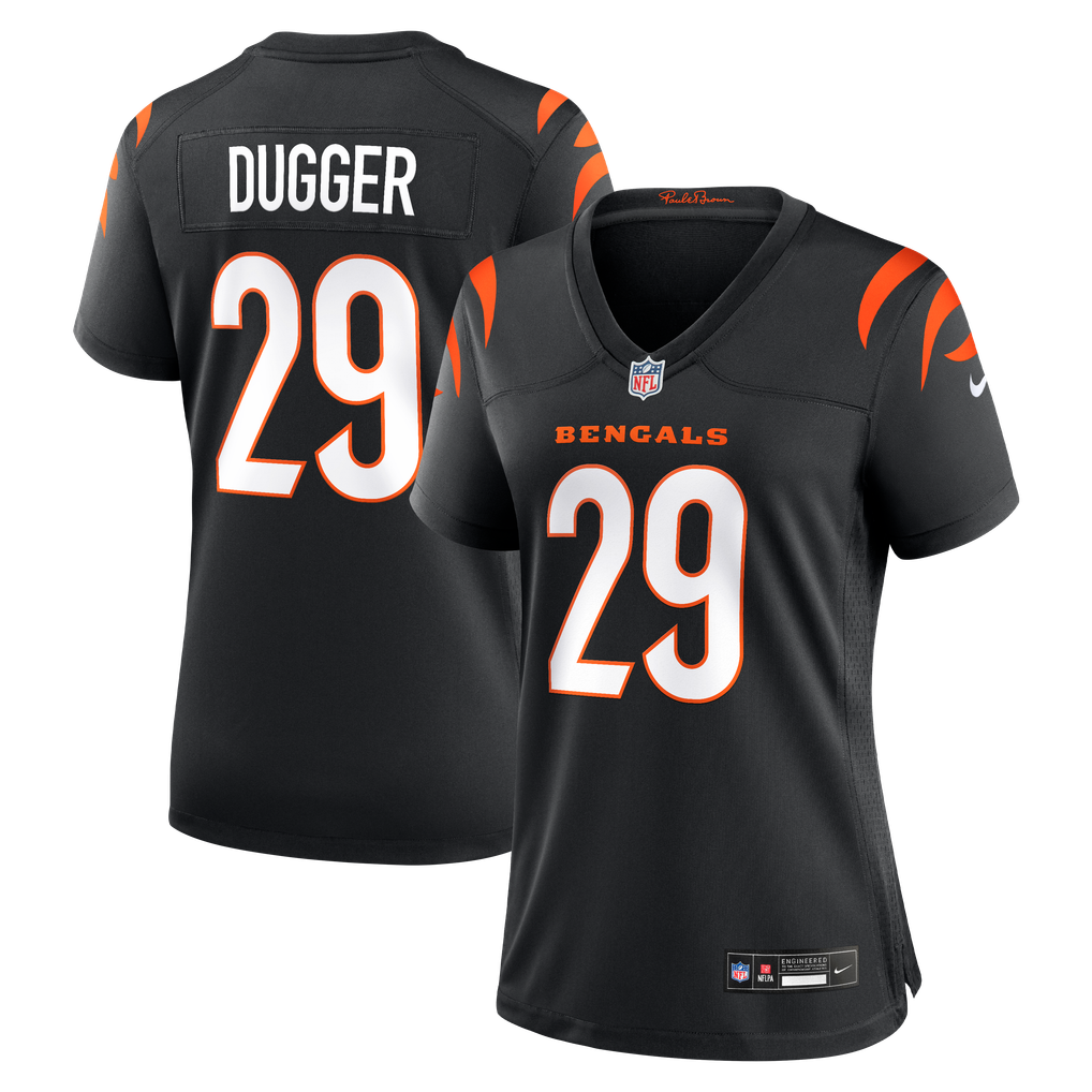 Women's Cincinnati Bengals Kyle Dugger Nike Black Team Game Jersey - Image 2