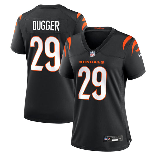 Women's Cincinnati Bengals Kyle Dugger Nike Black Team Game Jersey - Image 1