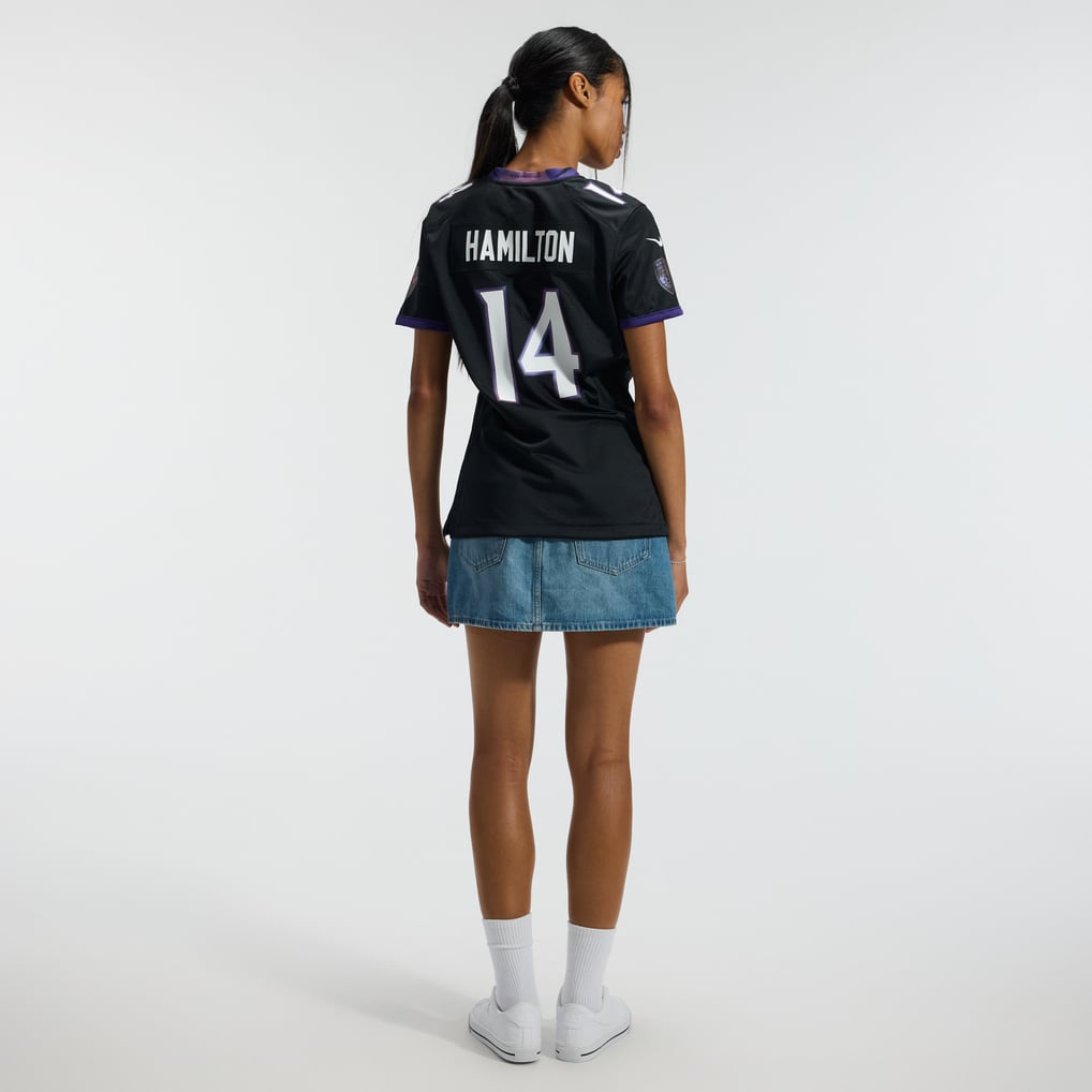 Women's Baltimore Ravens Kyle Hamilton Nike Black Alternate Game Jersey