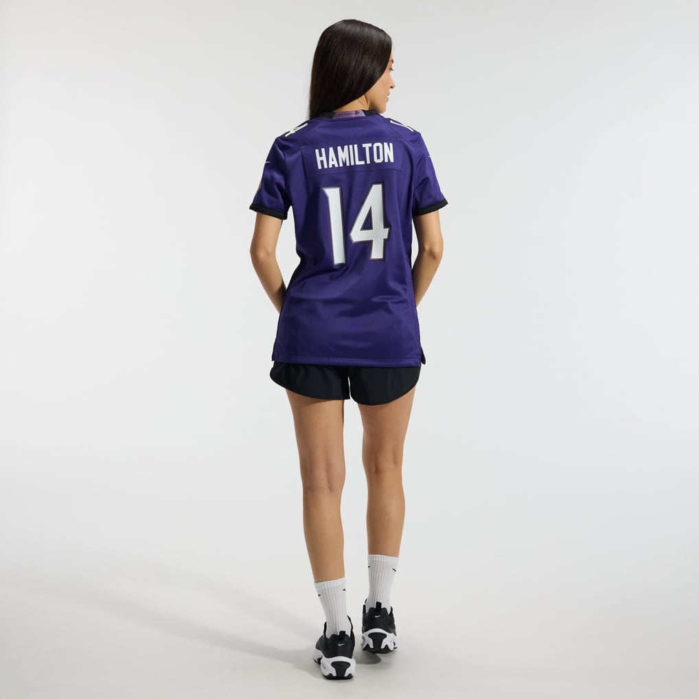 Women's Baltimore Ravens Kyle Hamilton Nike Purple Team Game Jersey