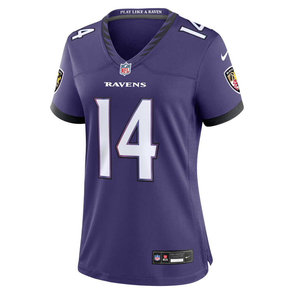 Women's Baltimore Ravens Kyle Hamilton Nike Purple Team Game Jersey
