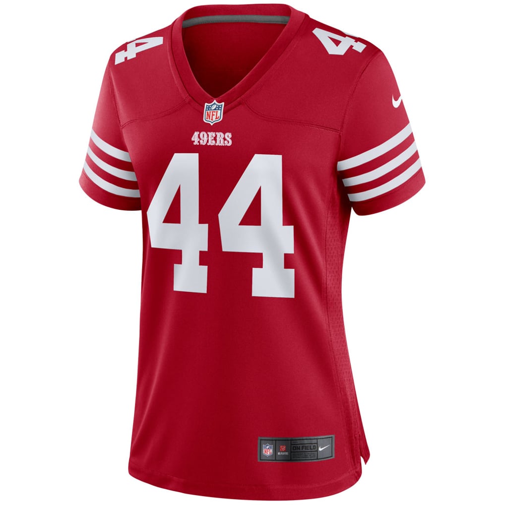 Women's San Francisco 49ers Kyle Juszczyk Nike Scarlet Player Game Jersey - Image 3