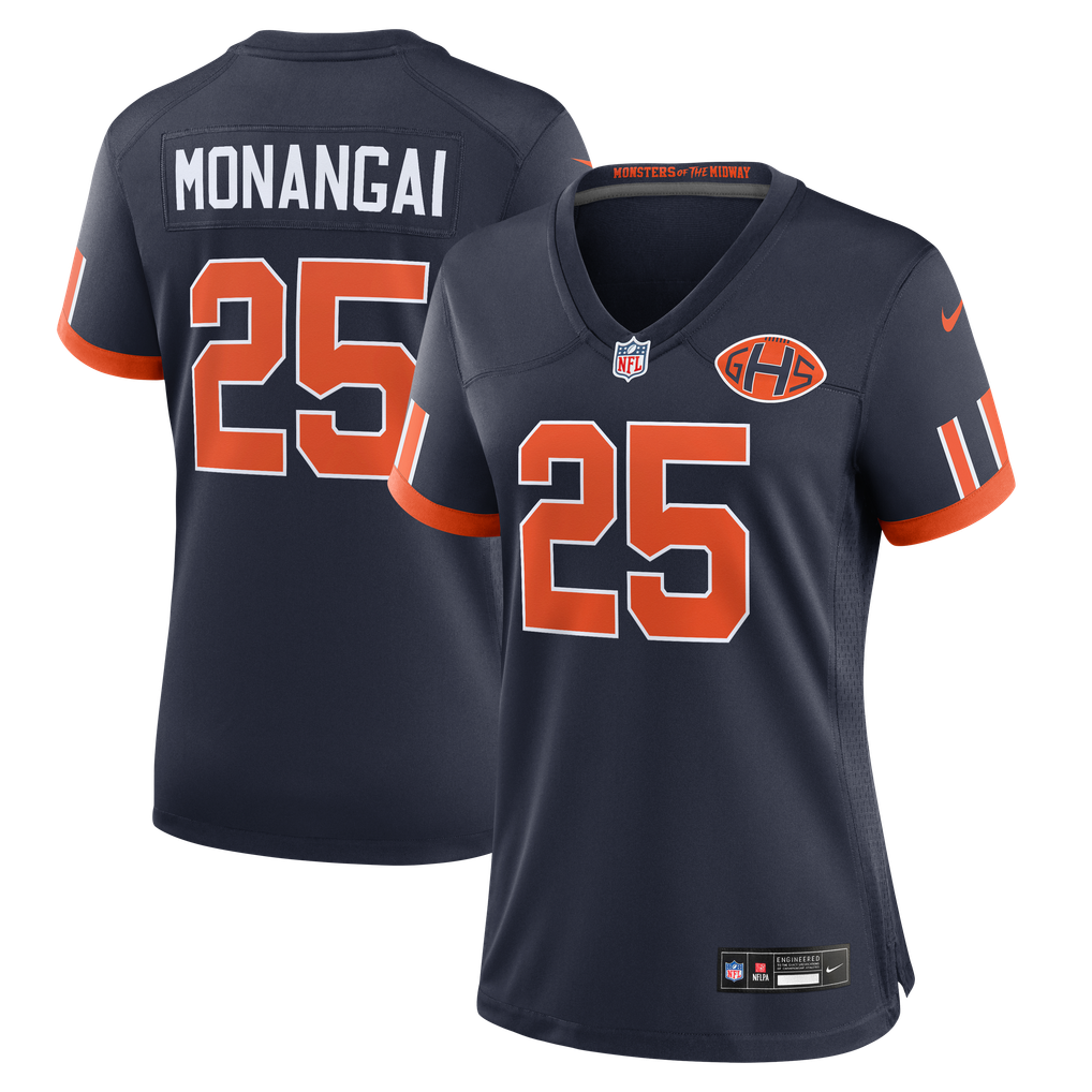 Women's Chicago Bears Kyle Monangai Nike Navy 2026 Rivalries Collection Game Jersey - Image 1
