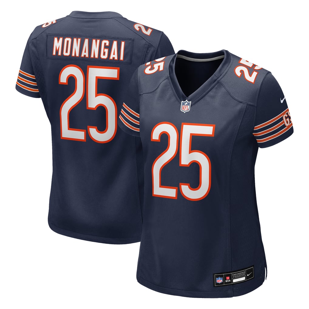Women's Chicago Bears Kyle Monangai Nike Navy Team Game Jersey - Image 2