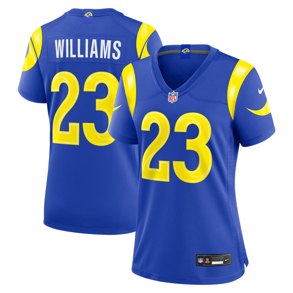 Women's Los Angeles Rams Kyren Williams Nike Royal Game Jersey - Image 1