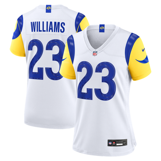 Women's Los Angeles Rams Kyren Williams Nike White Game Jersey - Image 1