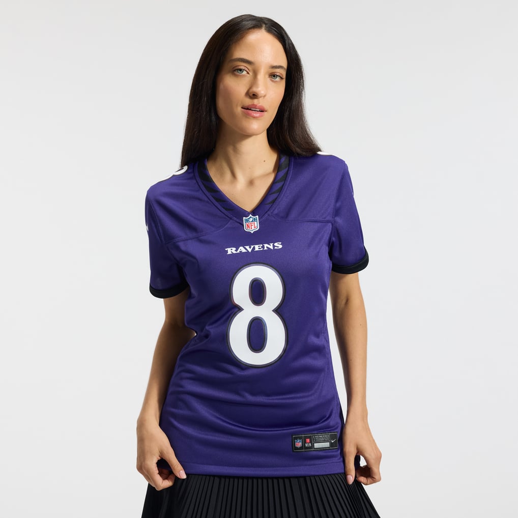 Women's Baltimore Ravens Lamar Jackson Nike Purple Team Game Jersey