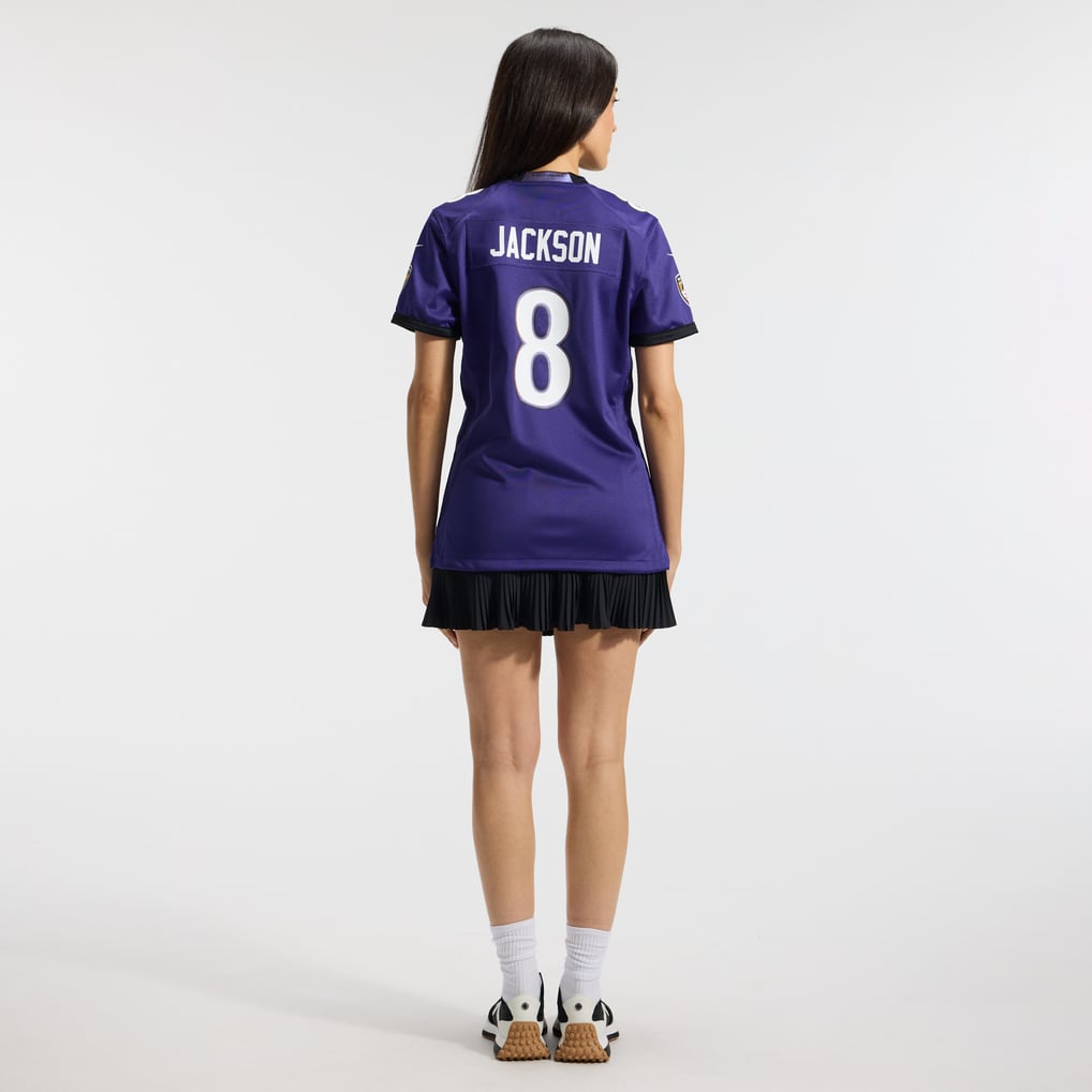 Women's Baltimore Ravens Lamar Jackson Nike Purple Team Game Jersey