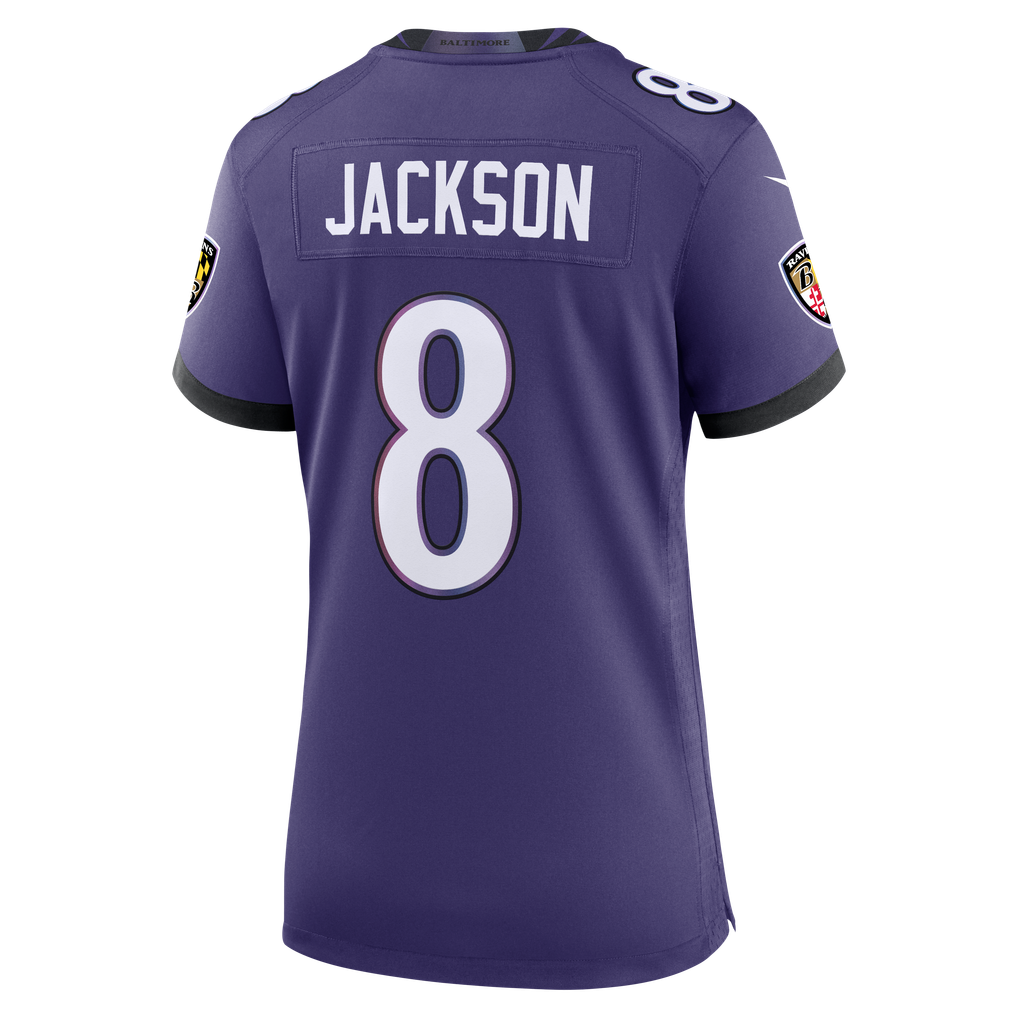 Women's Baltimore Ravens Lamar Jackson Nike Purple Team Game Jersey