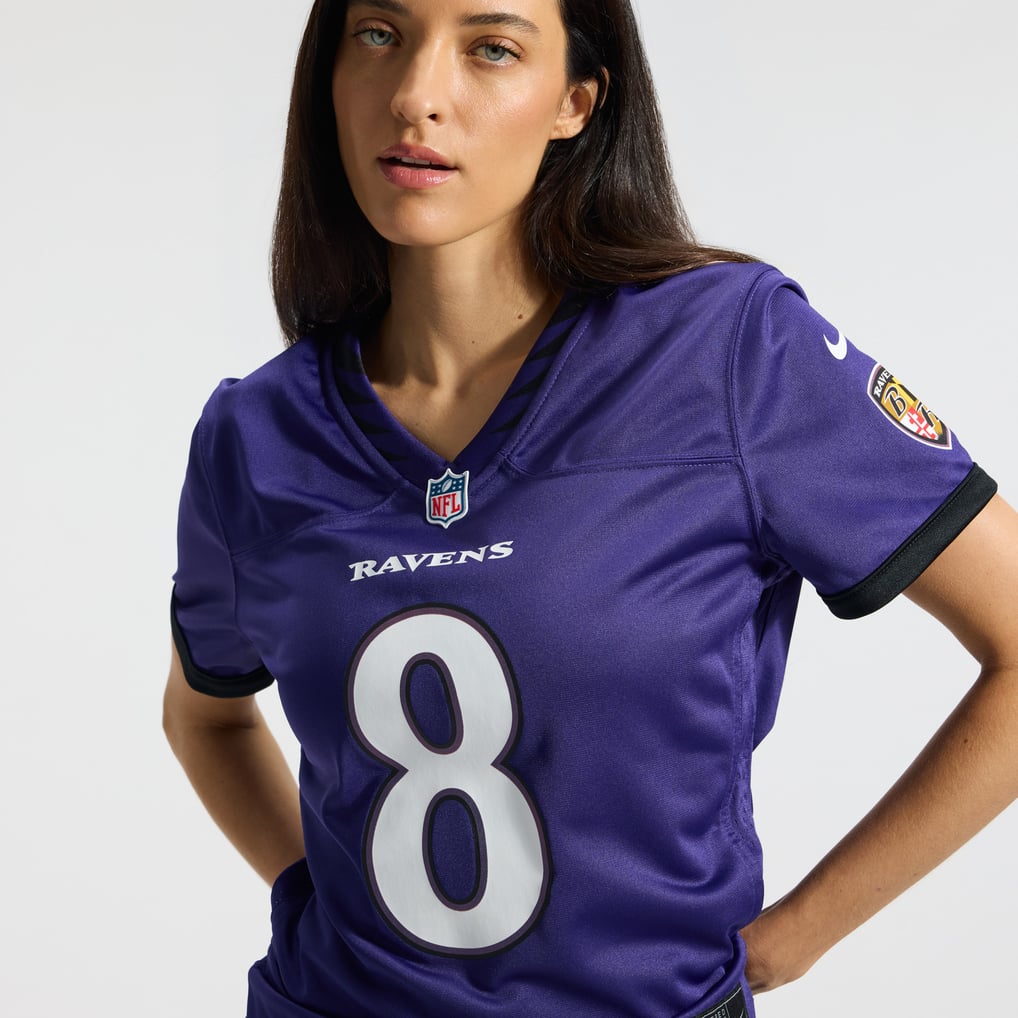 Women's Baltimore Ravens Lamar Jackson Nike Purple Team Game Jersey