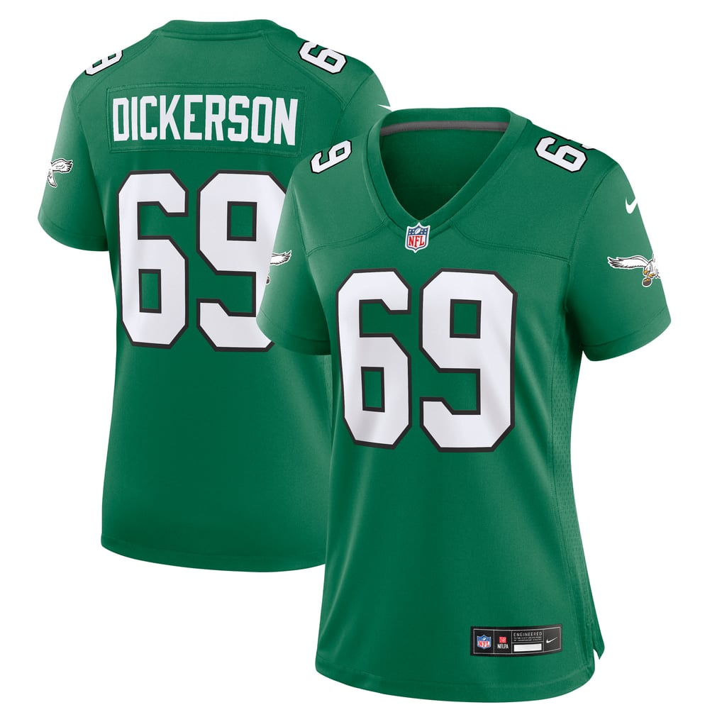 Women's Philadelphia Eagles Landon Dickerson Nike Kelly Green Alternate Game Jersey - Image 2