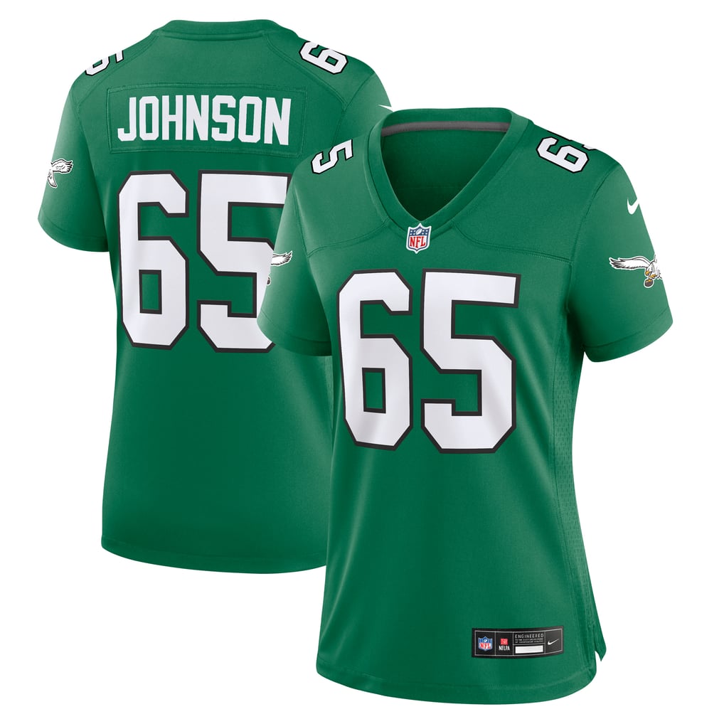 Women's Philadelphia Eagles Lane Johnson Nike Kelly Green Alternate Game Jersey - Image 2