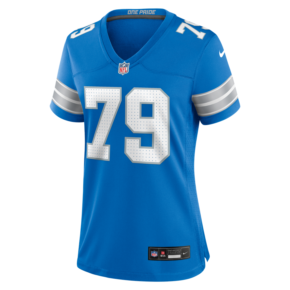 Women's Detroit Lions Larry Borom Nike  Blue Team Game Jersey - Image 3