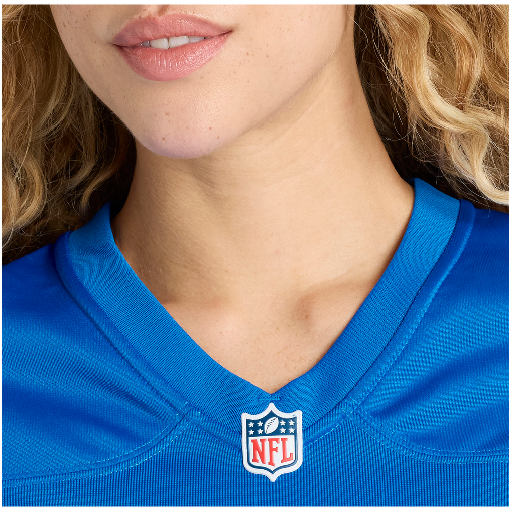 Women's Detroit Lions Larry Borom Nike  Blue Team Game Jersey - Image 9